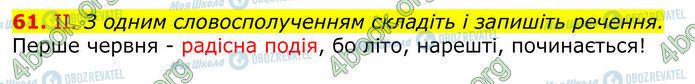 ГДЗ Українська мова 10 клас сторінка 61